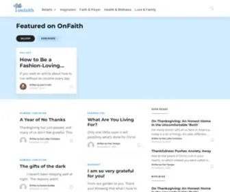 Onfaith.co(Just another WordPress site) Screenshot