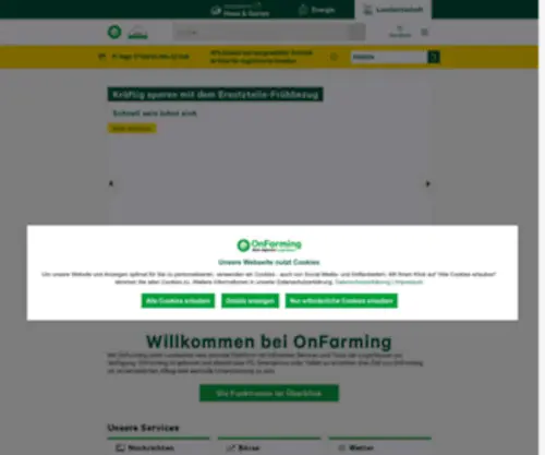 Onfarming.at(Das Portal für deinen landwirtschaftlichen Betrieb) Screenshot