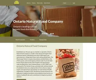 ONFC.ca(Ontario Natural Food Company) Screenshot