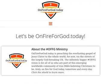 Onfireforgod.today(Let's be on fire for God today) Screenshot
