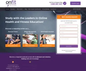 Onfit.edu.au(Onfit Training College) Screenshot