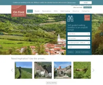 Onfootholidays.co.uk(Self-guided walking holidays in Europe) Screenshot