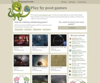 Ongoingworlds.com(A community of text) Screenshot