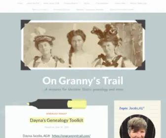 Ongrannystrail.com(A resource for Western States genealogy and more) Screenshot