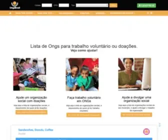 Ongsbrasil.com.br(Lista de ONGs para Trabalho Voluntário e Doações) Screenshot