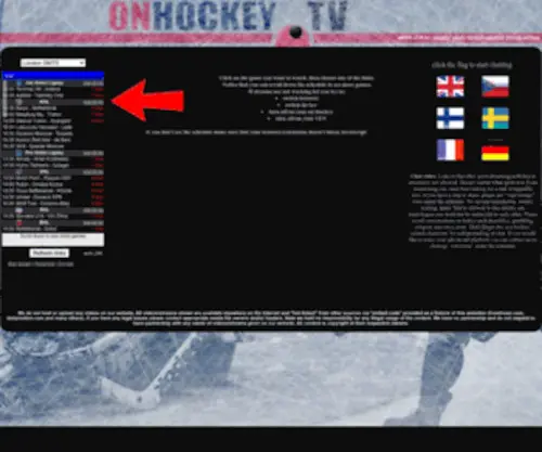 Onhockey.tv Screenshot