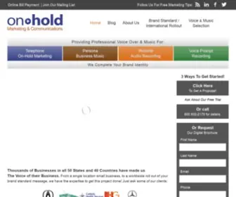 Onholdmktg.com(On-Hold Marketing and Communications) Screenshot