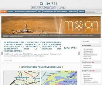 Onhym.com(Office National des Hydrocarbures et des Mines (ONHYM)) Screenshot