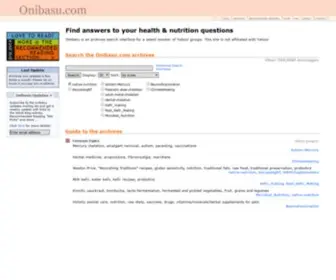 Onibasu.com(Find answers to your health & nutrition questions) Screenshot
