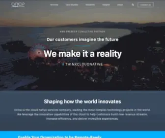 Onica.com(AWS Premier Consulting Partner #THINKCLOUDNATIVE) Screenshot