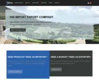 Oni.co.za(ONI Import Export Company) Screenshot