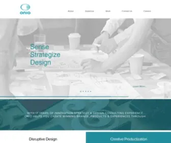 Oniodesign.com(Design Research & Strategic Innovation Consulting Company) Screenshot