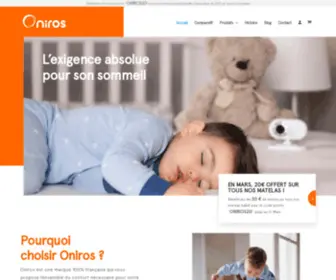 Oniros.co(Matelas pour lit bébé innovants & Made in France) Screenshot