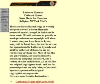 Onjordansbanks.com(Hymn Site of Lutheran Hymnal Com) Screenshot