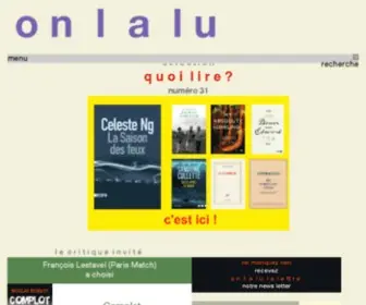 Onlalu.com(Site de critique et d'information sur les livres) Screenshot