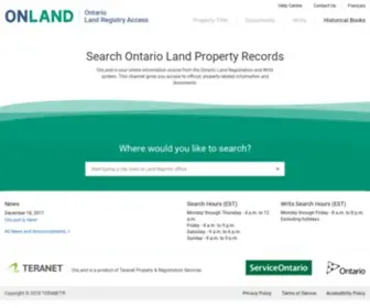 Onland.ca(Ontario Land Registry Access) Screenshot
