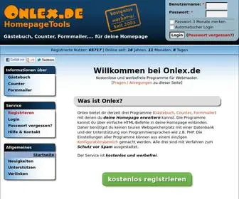 Onlex.de(Homepagetools mit Spam) Screenshot