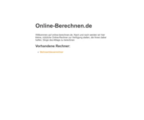 Online-Berechnen.de(Nützliche) Screenshot