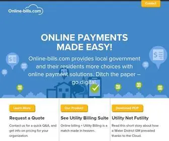 Online-Bills.com(Online payment solutions for local government) Screenshot
