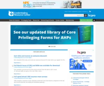 Online-CRC.com(Credentialing Resource Center) Screenshot