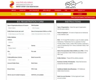 Online-IecPortal.com(Online iec registration) Screenshot