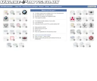 Online-Parts.co.uk(Online Shops for Original Spare Parts with Free Parts Catalogue) Screenshot