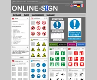 Online-Sign.com(Online Sign free printable safety sign maker) Screenshot