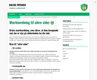 Online-TRYghed.dk(Mærkeordning til sikre sider) Screenshot