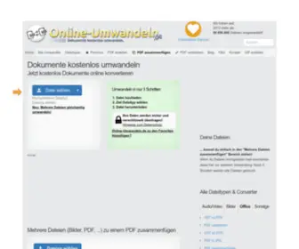 Online-Umwandeln.de(Dokumente online Umwandeln in nur 3 Schritten) Screenshot