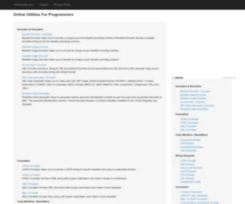 Online-Utils.com(Online Utilities For Programmers) Screenshot