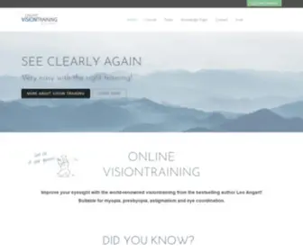 Online-Visiontraining.com(Online Visiontraining by bestselling author Leo Angart) Screenshot