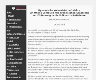 Online-VWL.de(Dynamische Volkswirtschaftslehre Ein Online Lehrbuch mit dynamischen Graphiken zur Einfuehrung in die Volkswirtschaftslehre) Screenshot