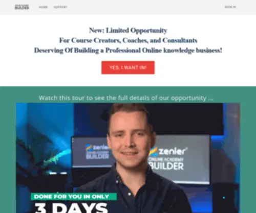 Onlineacademybuilder.com(Home Page offer) Screenshot