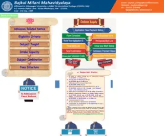 Onlineadmissionbajkulcollege.org.in(Online Admission) Screenshot