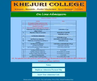 Onlineadmissionkhejuricollege.in(Online Admission) Screenshot