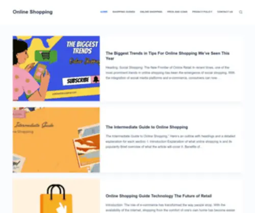Onlineatshopping.info(Learn About Online Shopping) Screenshot