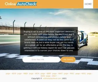 Onlineautocheck.com(VIN Report) Screenshot