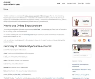 Onlinebharatanatyam.com(Online Bharatanatyam) Screenshot