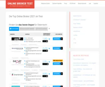 Onlinebrokertest.at(Online Broker Test 2021 für Österreich) Screenshot
