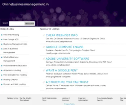 Onlinebusinessmanagement.in(Online business management) Screenshot