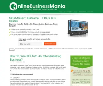 Onlinebusinessmania.com(Affiliate marketing training) Screenshot