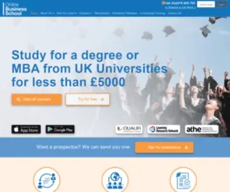 Onlinebusinessschool.com(Online UK University Degree or MBA) Screenshot
