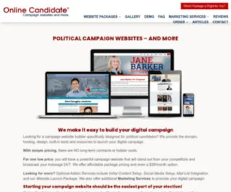 Onlinecandidate.com(Political Candidate Website Design and Hosting) Screenshot