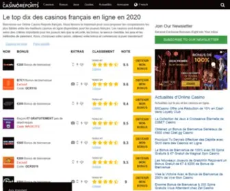 Onlinecasinoreports.fr(Jeux d’argent) Screenshot