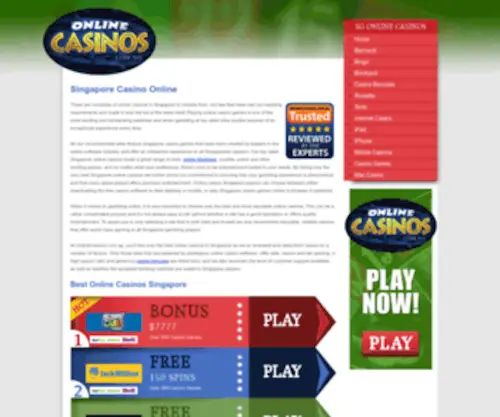 Onlinecasinos.com.sg Screenshot