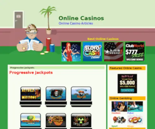 Onlinecasinos123.org Screenshot