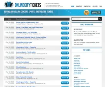Onlinecitytickets.com(Online City Tickets For All Your Tickets) Screenshot