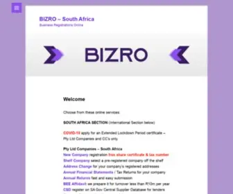 Onlinecompanyregistrations.co.za(Business Registrations Online) Screenshot