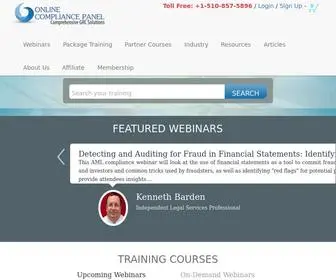 Onlinecompliancepanel.com(Online Regulatory Compliance Training) Screenshot