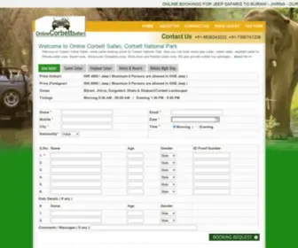 Onlinecorbettsafari.in(Corbett Online) Screenshot